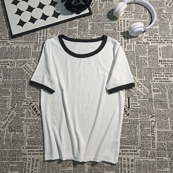 Women's Clothing Women's Ice Silk Breathable Suit Set Color Blocked Short Sleeve T-Shirt And Comfortable Shorts Spring Summer Autumn New Style_ecoleips.com