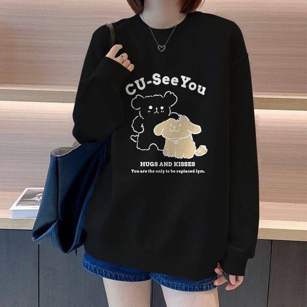 FW25 Matching Couple Cotton Crew Neck Sweatshirt - His & Hers_ecoleips.com