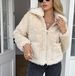 Stylish Women's Long Sleeve Coat - Lightweight Faux Fur & Polyester Blend, Elegant Winter Outerwear For Everyday Chic_ecoleips.com