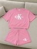 DR Bear Women's Summer Sports Suit Fashionable Casual Two Piece Set With T-Shirt And Shorts Chic Youthful Style_ecoleips.com