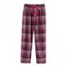 Spring Autumn Women 100% Cotton Sleep Bottoms Female Plus Size Top Quality Night Lounge Trousers Women's Casual Plaid Home Pants_ecoleips.com