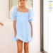 Cross-Border 2025 Summer Organza Solid Color Vintage Puff Sleeve Princess Dress In Stock For Women_ecoleips.com