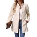 Women's Clothing Elegant High-Neck Long Wool Coat For Women – Stylish Winter Overcoat With Pockets, Available In Multiple Colors (Beige, Khaki)_ecoleips.com