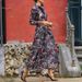 Women's Clothing Fashion Temperament Lapel Mid Length Printed Dress_ecoleips.com