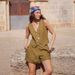 Women's Clothing Cotton And Linen Vest Shorts Suit Green Vest Shorts Casual Suit_ecoleips.com