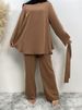 Hot Selling Arrivals Muslim Woman Tops And Pants Set Hight Quality Two Peice Set For Women Islamic Turkey Clothes Dubai Fashion_ecoleips.com