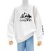Women's Korean Style Fleece Lined Thickened round Neck Sweatshirt Loose Casual plus Size Top Stylish And Youthful Autumn Winter 2023_ecoleips.com
