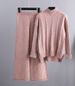 2025 Autumn Winter New High-End Half Turtleneck Sweater Wide-Leg Pants Women European Fashion Age-Reducing Knitted_ecoleips.com