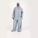 Verve Small Batch Loose Fit Cotton Linen Blend Women's Long Sleeve Muslim Shirt And Pants Set_ecoleips.com
