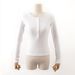 Aria Basics Aria Basics 2024 Cross-border European And American Women's See-through Long Sleeve T-shirt Button Ribbed Slim Knit_ecoleips.com