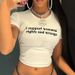 Qi Duo European And American Retro Crop Top Hot Girl Pure Desire Style Y2K Summer New Round Neck Fashion Printed T-Shirt_ecoleips.com