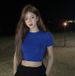 Sapphire Blue Thin round Neck Jazz Dancer Women's Slightly Sheer Solid Color Slim Fit Stretch Short Sleeve T-Shirt Dance Top_ecoleips.com