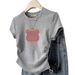 Women's Solid Color round Neck Short Sleeve T-Shirt Slim Fit High End Look Pure Cotton Fashionable Top for Summer_ecoleips.com