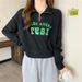 European American Style Polo Collar White Sweatshirt Women, Spring And Autumn Thin Design, Half-zip Short Long-sleeve_ecoleips.com