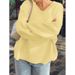 Lazy Style, Casual, Simple Solid Color Long-Sleeved Shirt, Woolen Women's Clothing, Autumn And Winter_ecoleips.com