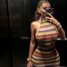 Slim Backless Halter Neck Tie Color Block Bodycon Dress for Women Sexy Hot Girl New Style Spring Summer_ecoleips.com