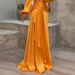 Women's Clothing Waist Pleated Slim Long Skirt Floor Length Dress_ecoleips.com