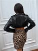 Rebel Chic Biker Jacket – Notch Lapel PU Leather Zip-Up With Long Sleeves_ecoleips.com