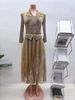 Women's Printed Casual Dress Fashion Suit Collar Pleated New Clothing_ecoleips.com
