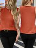 Casual Vacation Knit Sleeveless Top, Women's Crew Neck Loose Tank_ecoleips.com