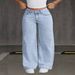 Women's Clothing Wide Leg Jeans Fashionable Simple Slim Fitting Versatile Design Techniques_ecoleips.com