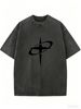 Oversized Vintage Wash Casual T-Shirt, Unisex Soft Streetwear Tee For Weekend & Travel Looks_ecoleips.com