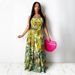 Women's Clothing Flowy Maxi Dress With Pleated Detail, Strapless Smocked Sundress For Women, Floral Print Swing Dress_ecoleips.com
