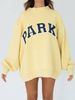 Parke Oversized Mockneck Sweatshirt – Yellow Varsity_ecoleips.com