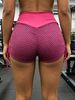 High Waist Cross V Snake Print Side Drawstring Ruched Butt Lifting Yoga Shorts Stretch Squat Proof Gym Shorts For Women_ecoleips.com