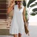 Women's Sleeveless Ruffled A-Line Vest Dress Casual Day Out Spring Summer New American Style Clothing_ecoleips.com