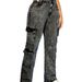 Aria Basics 2025 Cross-border European And American Women's Cargo Stretchy Multi-pocket Denim Black Long Pants, SMX Independent_ecoleips.com