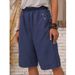 Aria Basics New Style Shorts, Knee-length Cross-border European And American Foreign Trade Women's Clothing, Solid Color Casual_ecoleips.com