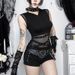 Subculture Gothic Mesh Patchwork Top Women's Dark Versatile Comfortable Unique Vest New Summer Style XS26095_ecoleips.com
