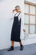 K New Personalized Denim Suspender Dress With Mid Length Skirt_ecoleips.com