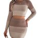 Women's Colorblock Crop Top & Skirt Set – Trendy & Stylish (S-L)Women's Clothing_ecoleips.com