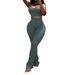 Yoga Flared Pants Women's Tummy Control Quick Drying Running Casual Tank Top Leggings Sports Set Style Hip Lifting_ecoleips.com