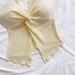 Y2K European American Solid Color Fashion Halter Neck Women's Top_ecoleips.com