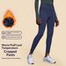 Women's Yoga Pants, High Waisted, Hip Lifting, Tight Fitting, Cropped, Fleece Lined, Warm, Sports Fitness Training Pants, Autumn/Winter D19108 3_ecoleips.com