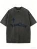 Women’s Oversized Streetwear T-Shirt, Vintage Washed Casual Tee With Relaxed Comfortable Fit_ecoleips.com
