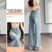 Women's High-Waisted Straight Leg Jeans Light Colored Loose Fit Floor Length Wide Leg Pants for Petite Spring Style_ecoleips.com