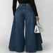 2027 Fashion European-USA Style Cowboy Pants Women Mid Waist Denim-Like Long Swing Pure Color Jeans S-3XL_ecoleips.com