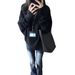 girl Korean Design Black Turtleneck Sweater For Women, Autumn And Winter Inner Wear, Lazy Style Design, Irregular Knitted Top_ecoleips.com