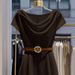 Elegant Satin Jumpsuit – Wide-Leg Palazzo Pants With Mock Neck & 3/4 Sleeves, Beige/Brown, S-XL, For Office & Evening_ecoleips.com