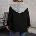 2026 New Women's Clothing Casual Fashion Splicing Contrasting Color Cardigan Hooded Sweater_ecoleips.com