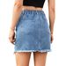 Women's Clothing New Washed Edge Denim Short Skirt Skirt Trend_ecoleips.com