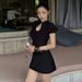 Women's Slimming Bodycon Dress French Style Sexy Exposed Chest Nightclub Dress Short Sleeved Spring New Arrival_ecoleips.com
