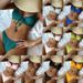 Women's Sexy bikini with gathered steel support and sexy bikini swimsuit _ecoleips.com