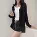 V-Neck Single Breasted Knitted Cardigan Solid Color Sweater Women's Coat Autumn And Winter New Collection Lazy Style_ecoleips.com