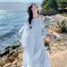 French Gentle Neck Hanging Sleeveless Dress For Women's Summer Petite Temperament, Vest Skirt, Seaside Long Skirt_ecoleips.com