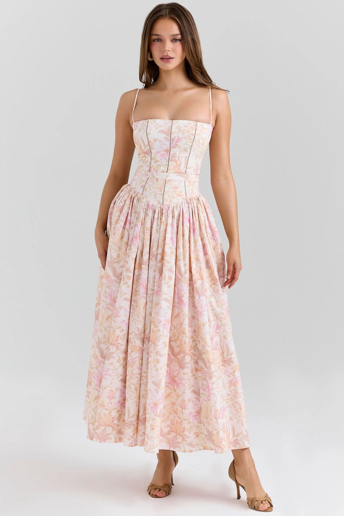 Women's Clothing Elegant Slimming Floral Print Sundress Women's Dress Ethereal Beauty For Formal & Casual For Women_ecoleips.com
